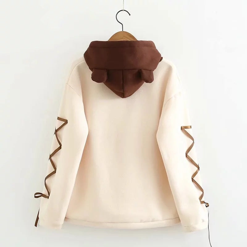 Bear-Ear Hooded Sweatshirt