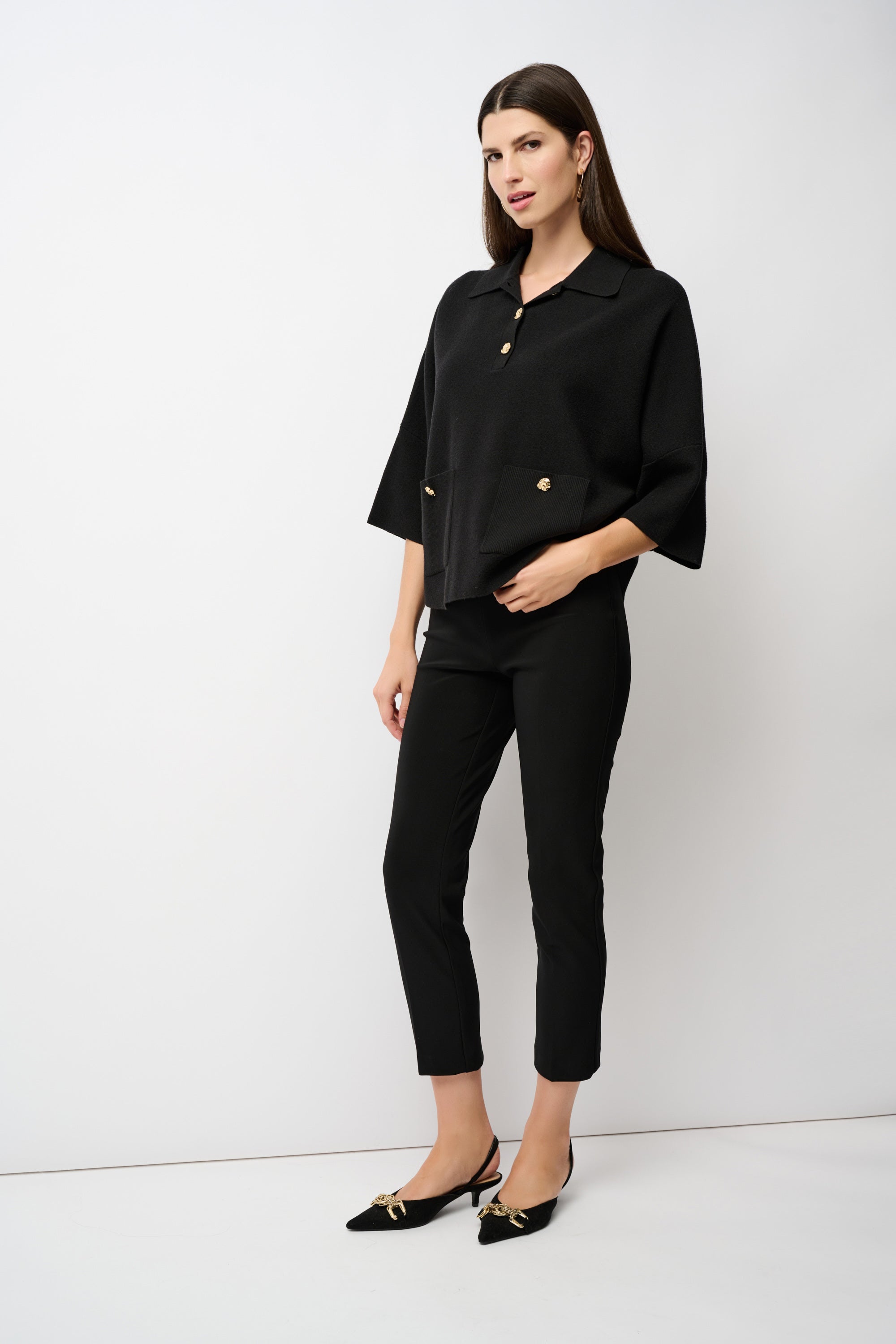 Classic Cropped Pull-On Pants