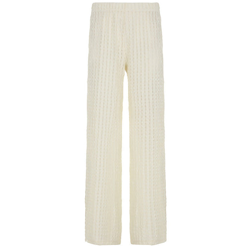 Cutout Straight-Leg Vacation Pants