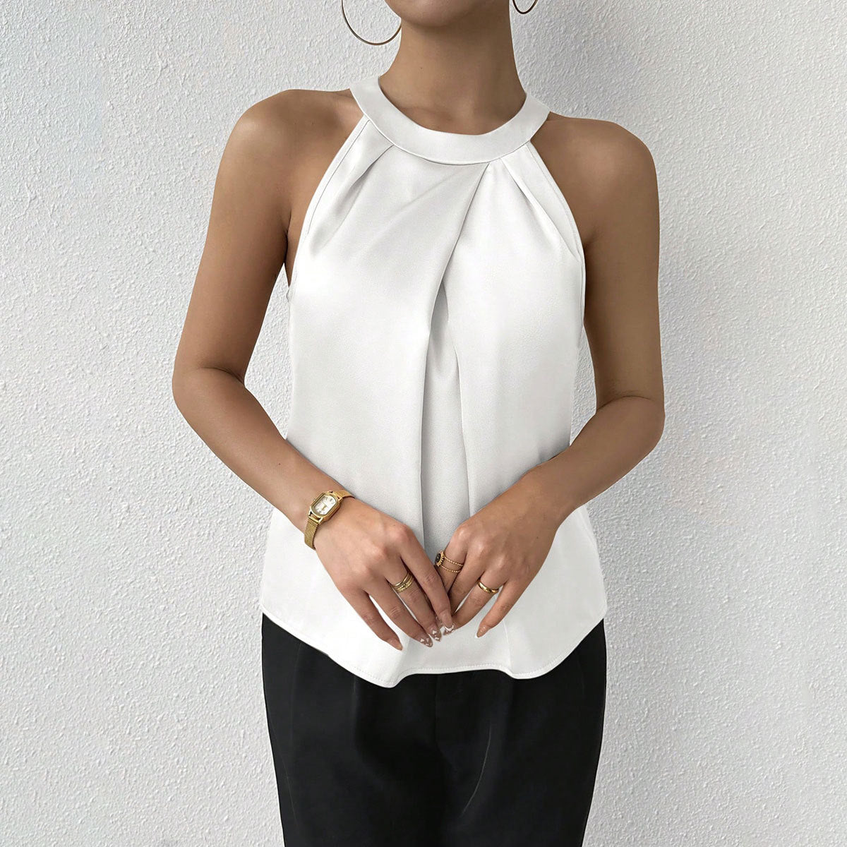 Satin Tank Top, women's top