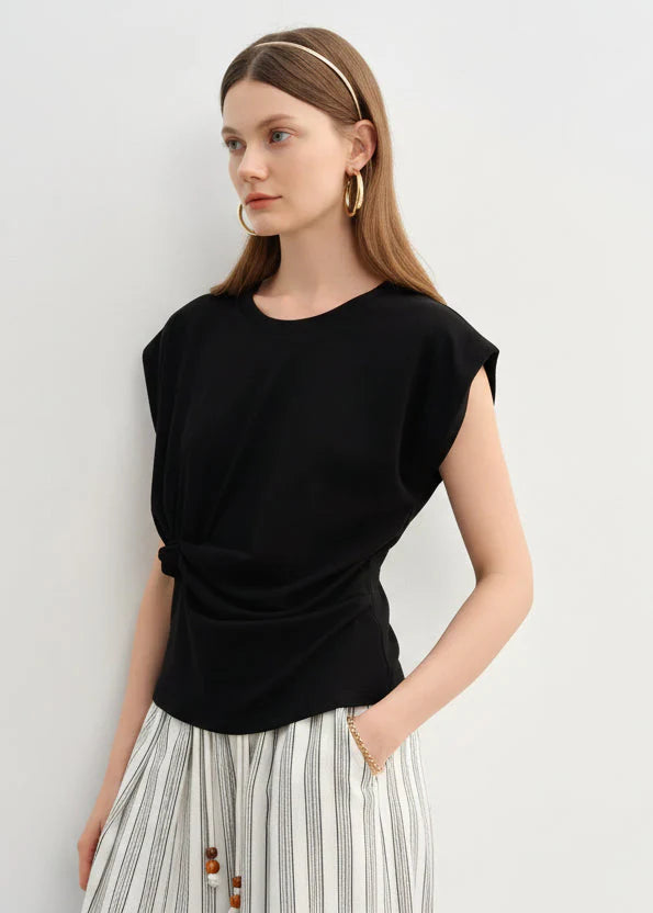 Cinched-Waist Summer Tee, women's t-shirt