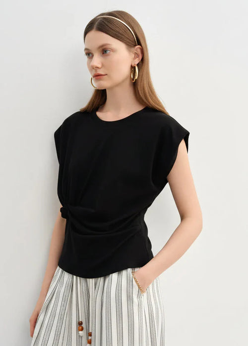 Cinched-Waist Summer Tee, women's t-shirt