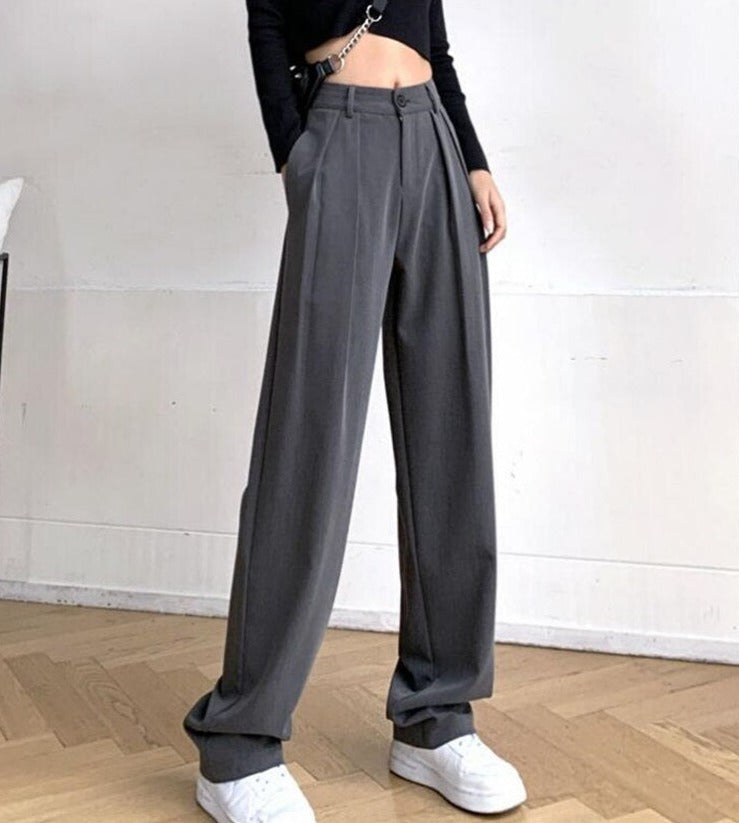 High-Waist Wide-Leg Trousers