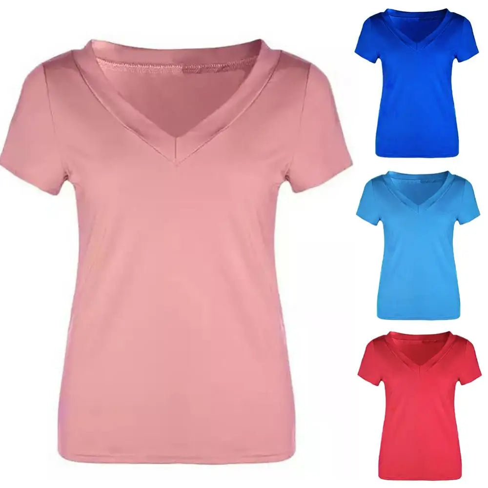 Slim-Fit Deep V Short-Sleeve Tee