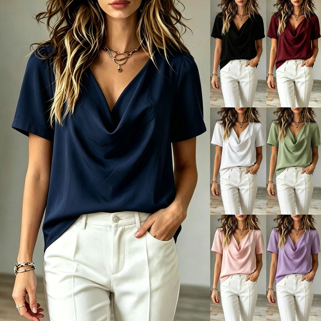 V-Neck Loose-Fit Tee, women's t-shirt
