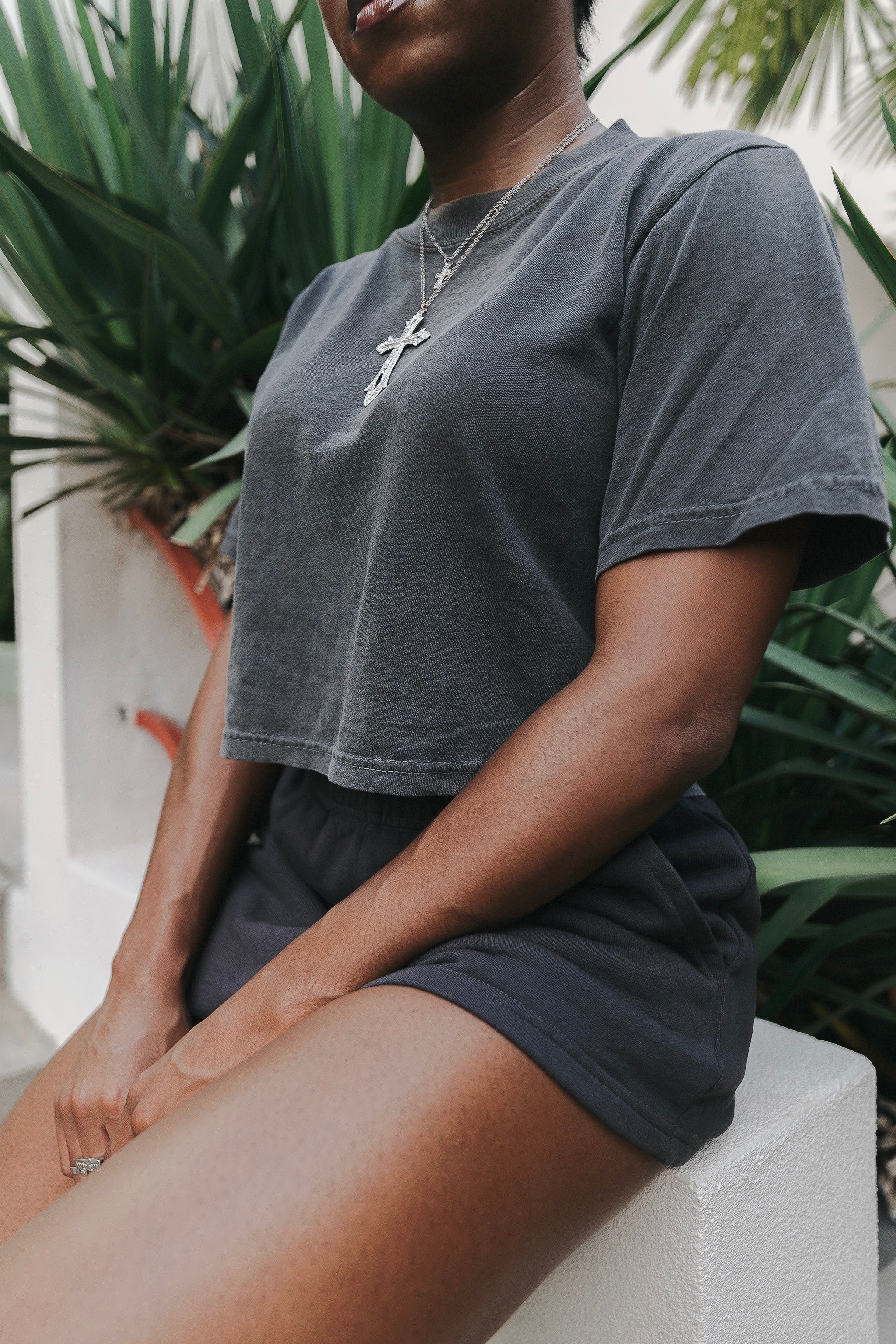 Garment-Dye Cropped Tee, women's t-shirt