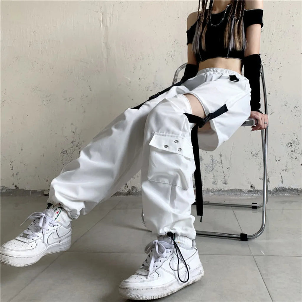 Korean Techwear Cargo Pants, women's pants